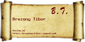 Brezsny Tibor névjegykártya